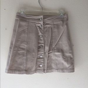 Button up khaki skirt